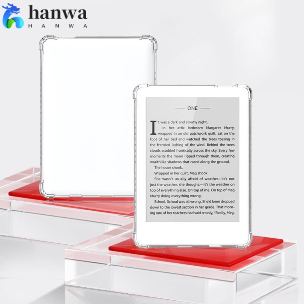 HANWA 6 นิ้ว E-Reader, กันกระแทกสวมใส่ฝาครอบป้องกัน, TPU โปร่งใสป้องกันการล่มสลายด้านหลังสําหรับ Mee