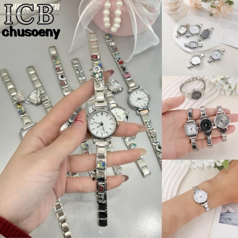 ⌚นาฬิกา Hot DIY Italian Charm Modular ใหม่ Sliver ข้อมือเพื่อนที่ดีที่สุดพ่อดอกไม้อิตาเลี่ยน Charm Links Fit 9 มม.สร้อยข้อมือสแตนเลสทําเครื่องประดับ