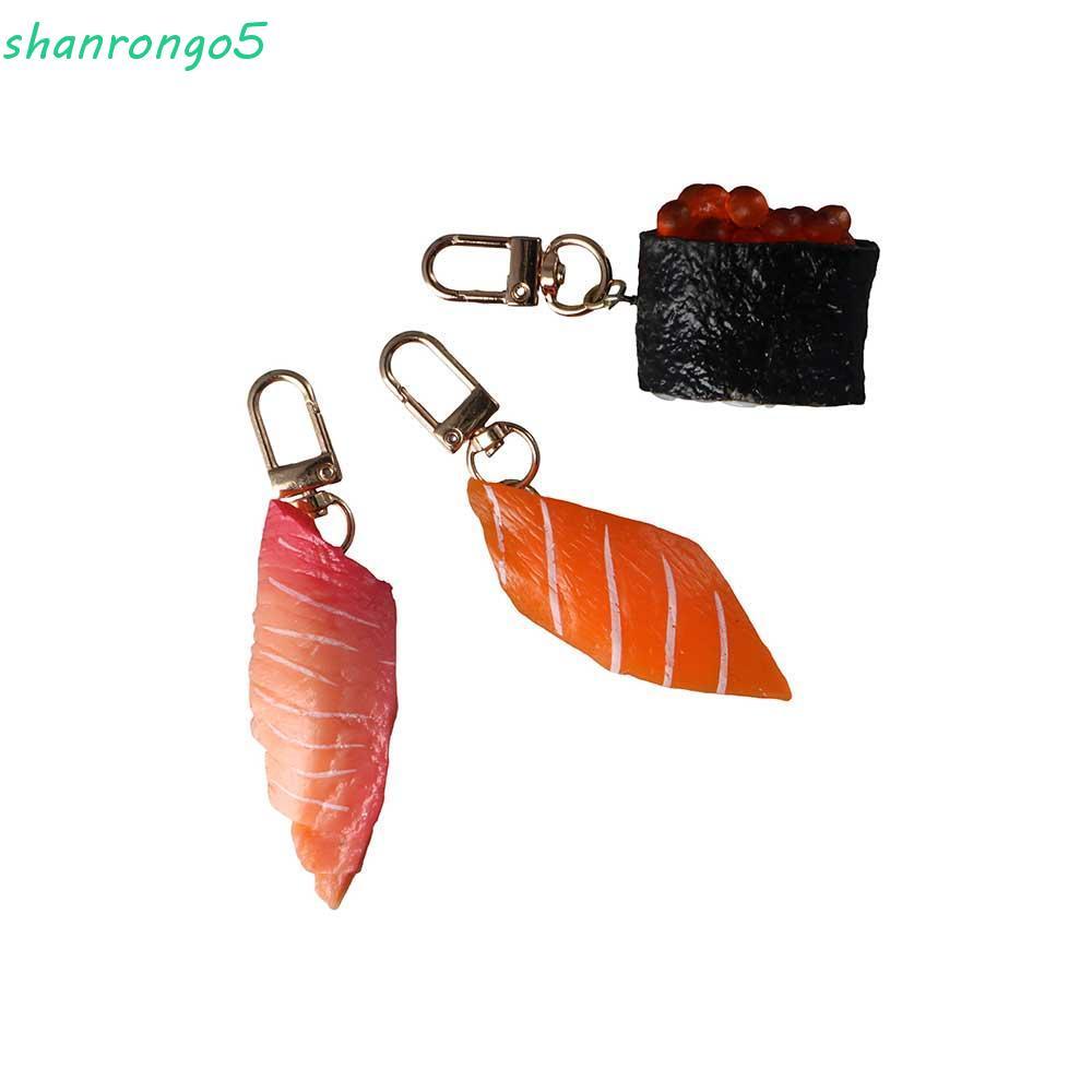 ZONAL จําลองซูชิพวงกุญแจบุคลิกภาพผู้หญิงอาหารญี่ปุ่นกระเป๋าอาหารจี้ปลาแซลมอน Sea Urchin ซูชิกระเป๋าจ