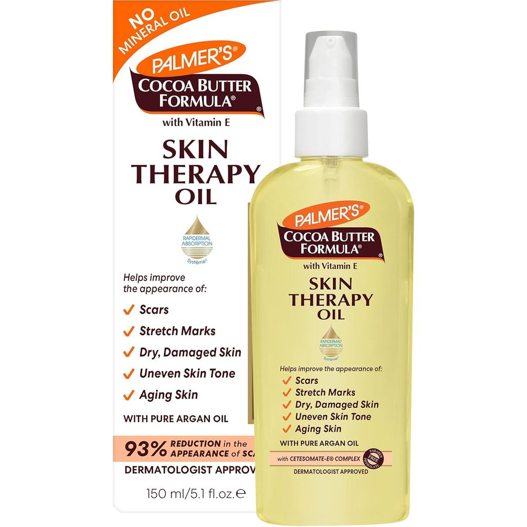 PalmersCocoaButterFormulaTherapyMoisturizingBodyOilwithVitaminE&PureArganOil,DeepBodyMoisturizerforD