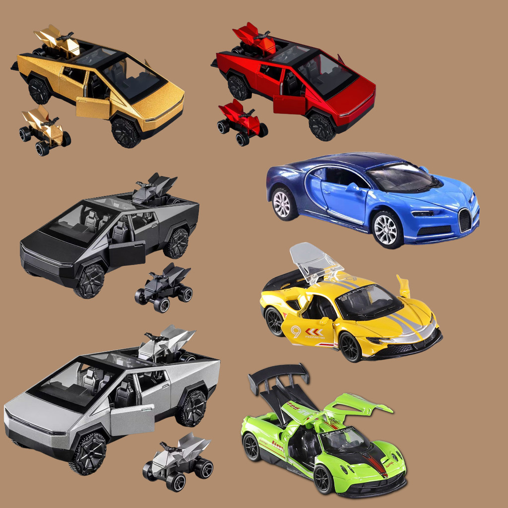 SF90 918 เครื่องประดับโมเดลรถสปอร์ต Tesla Bugatti Lamborghini Ferrari Alloy