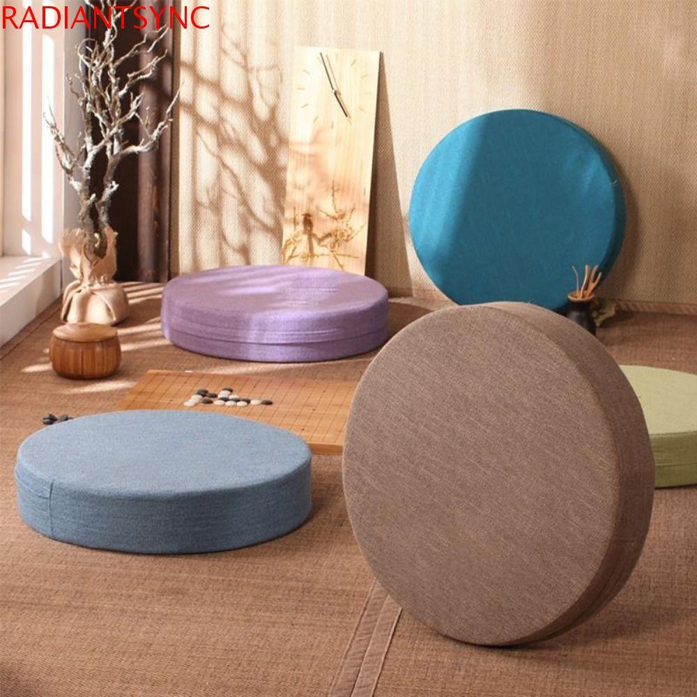 RADIANTSYNC เบาะรองนั่งพื้นสไตล์ญี่ปุ่นรอบสมาธิโซฟานุ่มเตียง Tatami เบาะรองนั่ง