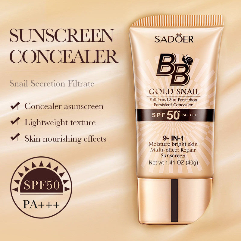 SADOER Golden Snail Sunscreen BB Cream SPF50+PA+++ปกปิด