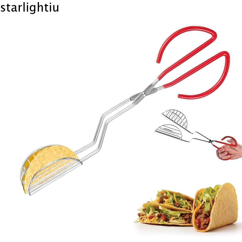ESTHER Taco Shell Tong, ที่วางตอร์ติญ่ารูปตัว U สแตนเลส, แม่พิมพ์ทอด Taco อเนกประสงค์ที่ทนทานสําหรับ