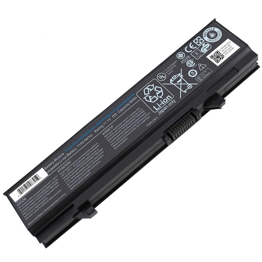 KM742 แบตเตอรี่แล็ปท็อปสําหรับ Dell Latitude E5400 E5500 E5410 E5510 PX644H WU841