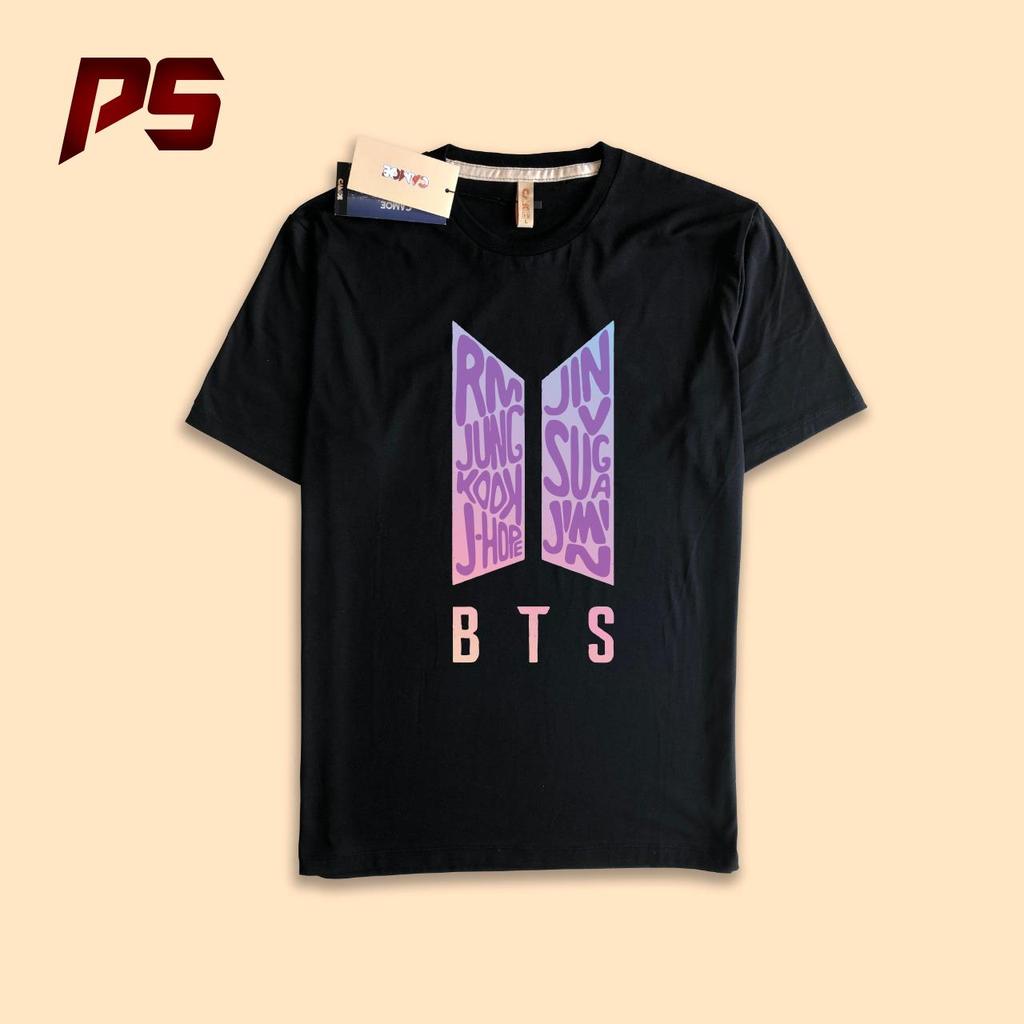 เสื้อยืด BTS Army โลโก้ใหม่ Rainbow Purple RM JHope Suga Jin V Jungkook Jimin Member