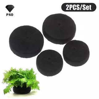 PND 2 ชิ้นถังปลาน้ําหญ้าปลูกการเพาะปลูก Substrate ป้องกันพืชน้ํา Root Aquarium ตกแต่งเครื่องประดับฐาน raoog