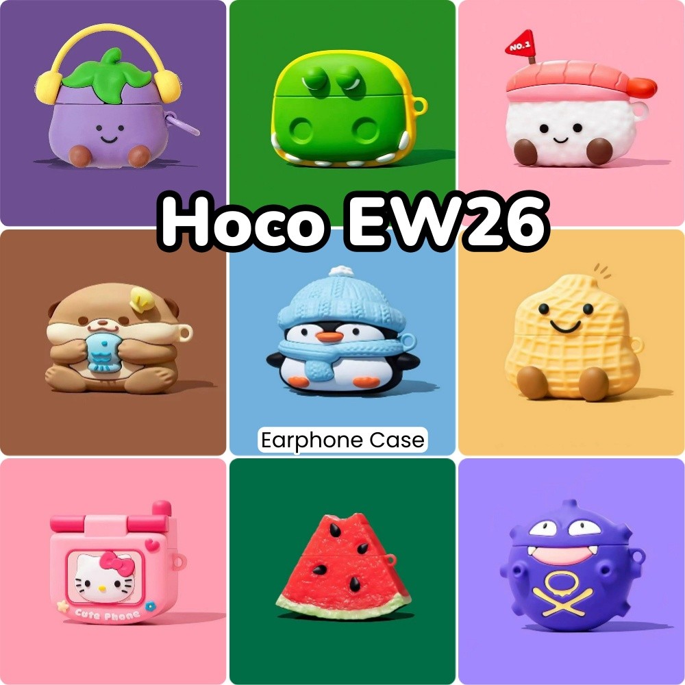 imamuraFor Hoco EW26 Casing Case Soft Silicone Headphone Case Couple Cute Cartoon NO.8