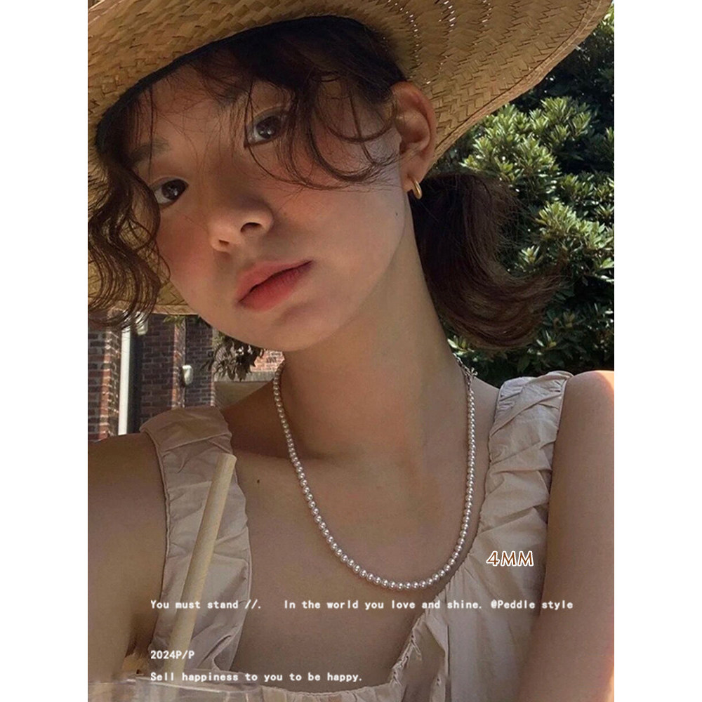 สร้อยคอมุก การเต้นของหัวใจหนึ่งวินาที ~ สร้อยคอมุกแบบเดียวกับที่เกาหลี Fever สร้อยคอไหปลาร้าสำหรับผู