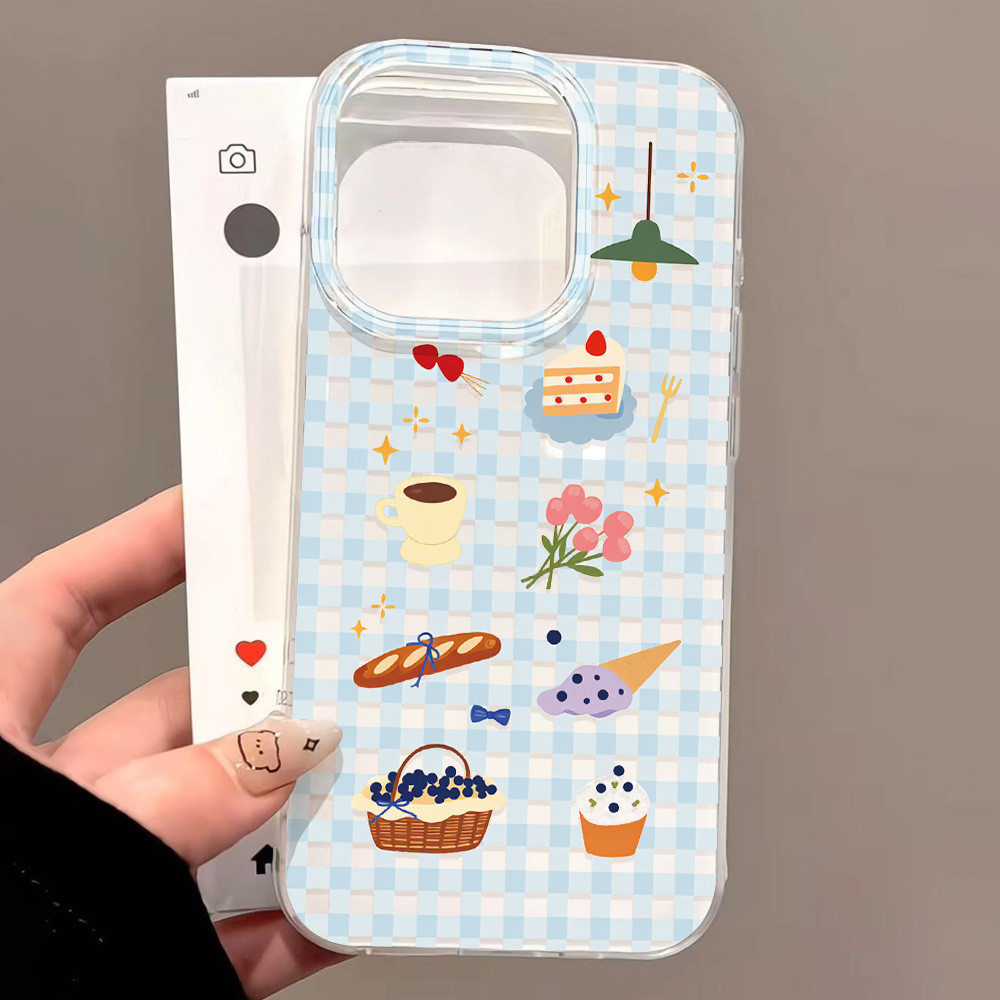 เคสมือถือ For iPhone 13 11 16 Pro Max Case iPhone 11 15 12 Pro Max 14 15 Pro Max 13 Pro น้ำยาเคลือบเงา IMD สีขาว