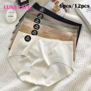 6pcs/12pcs of Non-marking Panty Women's 7A Mulberry Silk Antibacterial Seamless not Pinch Buttocks