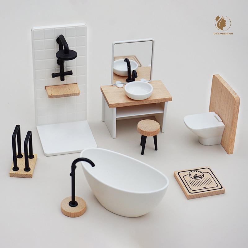 [PE] 1/12 ตุ๊กตาจําลองอ่างล้างหน้าอ่างห้องน้ํารุ่นตุ๊กตาห้องน้ําตกแต่งตุ๊กตาบ้านเฟอร์นิเจอร์ขนาดเล็ก