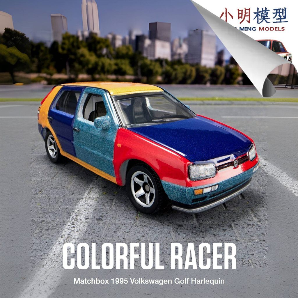 〖 Ready Stock 〗 Matchbox Matchbox 1/64 95 Volkswagen Golf Harlequin Brand New Ready Stock