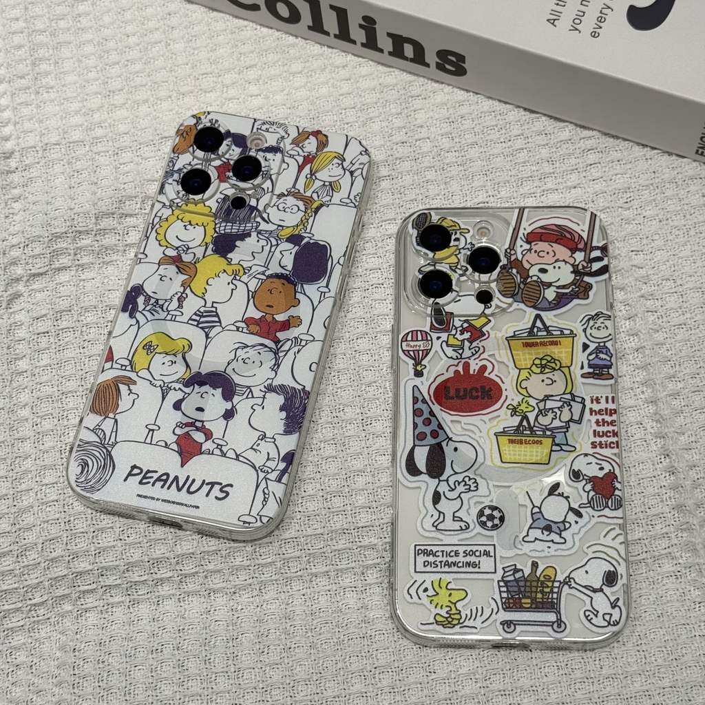 IPhone 17promax การ์ตูน Snoopy i16 i15 i14 15plus Magnetic TPU รวมทุกอย่างเคส