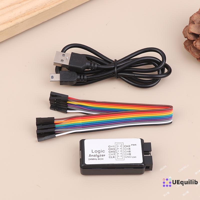 Uequilib USB Logic Analyzer 24MHz 8 ช่องหน่วยความจําอินพุต 24 M/วินาที Logic Analyzer Debugger สําหร