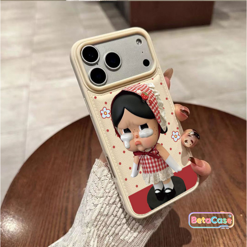 เคสไอโฟน ลายใหม่ น่ารัก ครายเบบี้สีชมพู ดอกไม้ลายจุด สำหรับ iPhone 17 16 15 14 13 12 11 17 Pro Max / Plus
