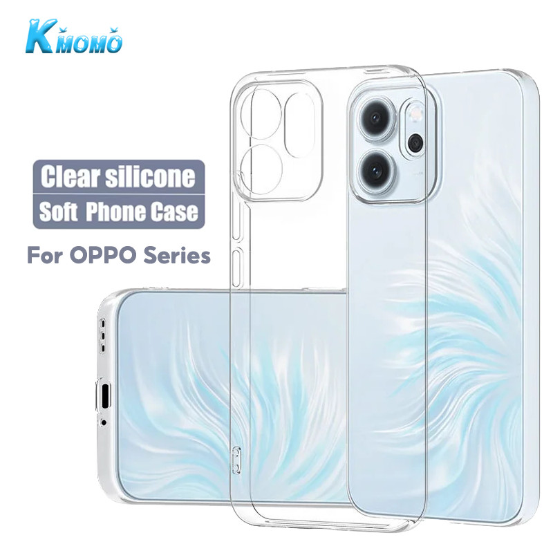 คริสตัลใสคราบ-Resistant สําหรับ OPPO A6 A6x A6t A5 A5i A5x A3 Pro A3x A60 A79 A38 A18 A78 A58 A98 A1 4G 5G TPU บางเฉียบกันกระแทก