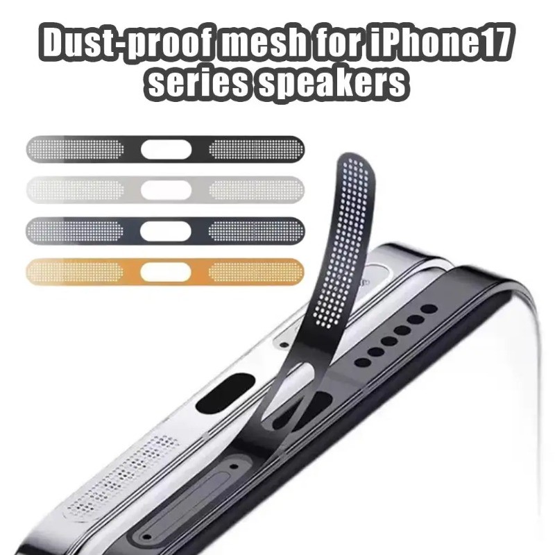 Universal ลําโพงโทรศัพท์กันฝุ่นสําหรับ Apple iPhone 18 17e 17 Air Pro Max โลหะ Anti-Dust ตาข่ายสติกเ
