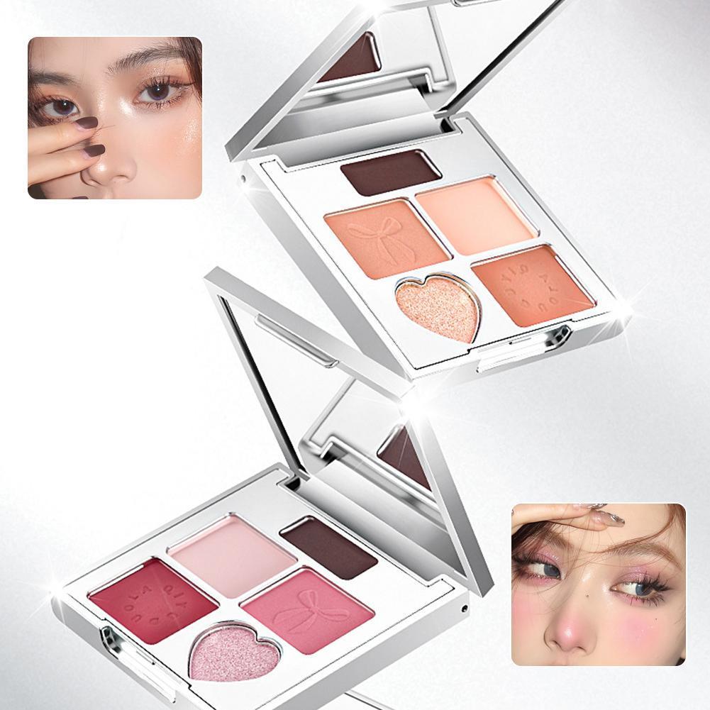 5 สี Highlighter Blush Palette Gradual Eye Shadow Long Blush Lasting Beauty Palette ใน Q3g8