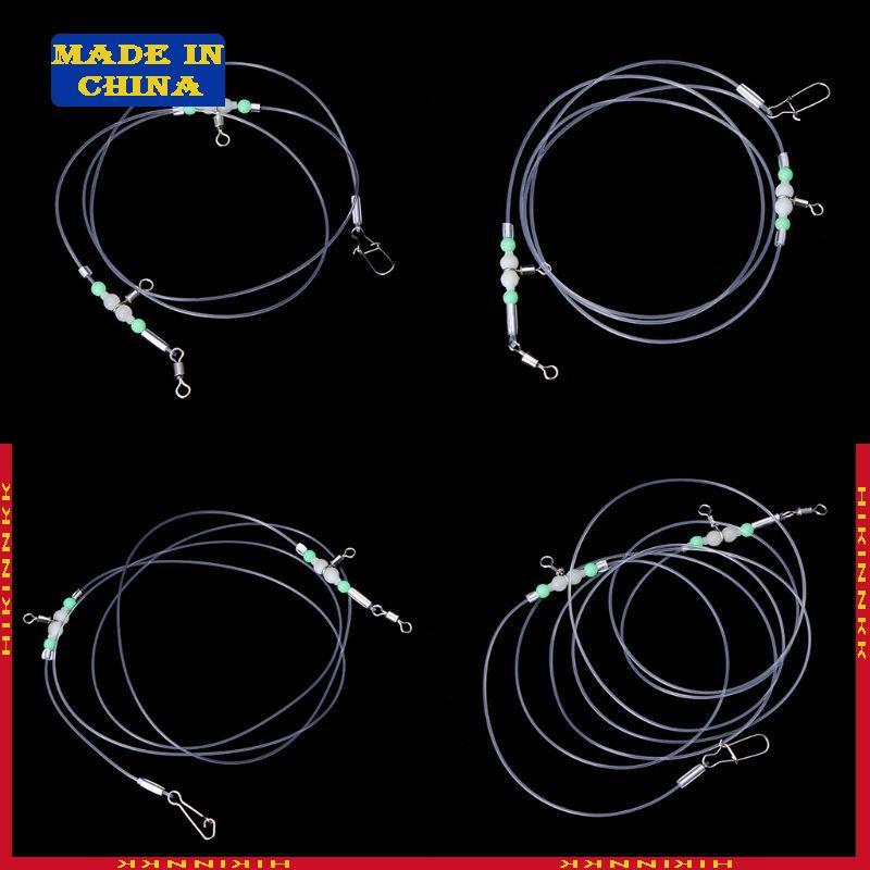 HIK 1 กลุ่ม Fishing Tackle Line Swivels Night Luminous ลูกปัด Pins Rolling Connector