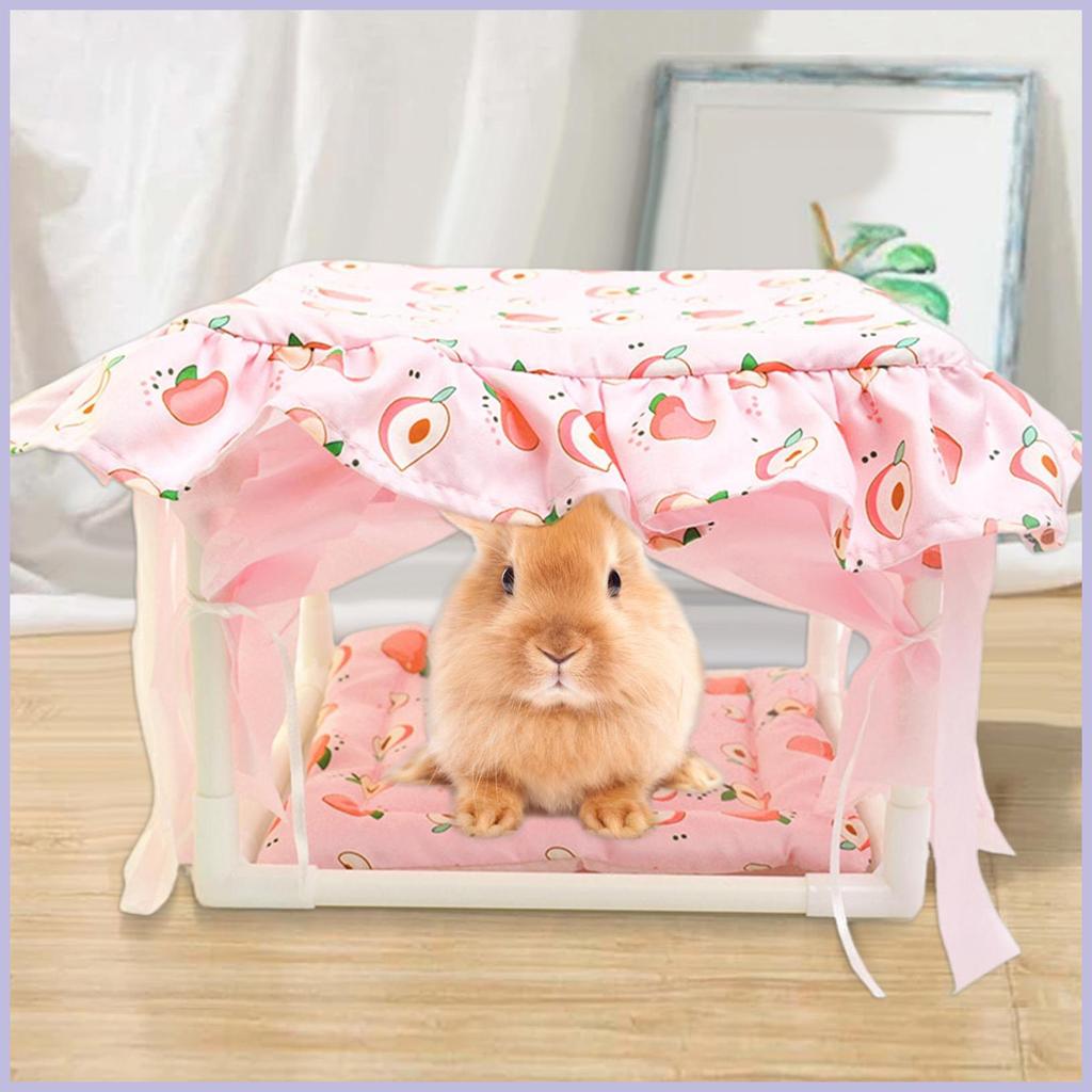 หนูแฮมสเตอร์กระท่อม Hideaway ผ้าปูที่นอนระบายอากาศ Ferret Chinchilla Rest ในร่มสัตว์เล็ก Habitat สํา