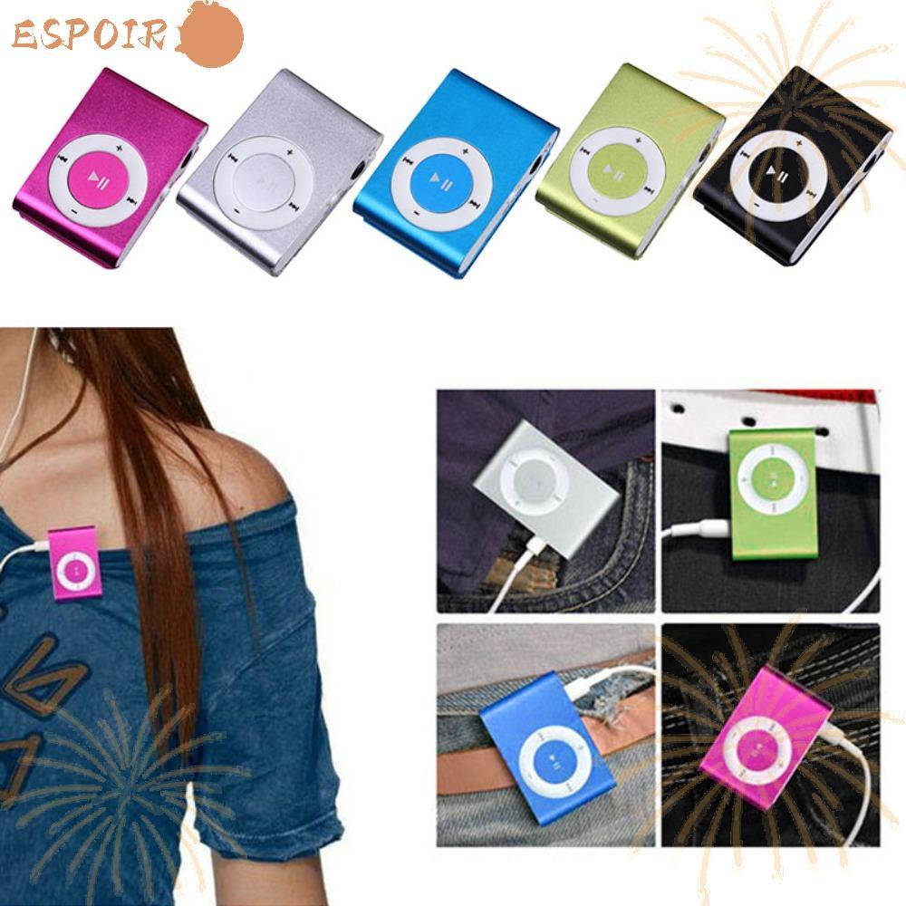 ESPOIR1 สื่อเพลง MP3, แบบพกพาการออกแบบมีสไตล์เครื่องเล่น MP3, คลิปขนาดเล็กที่มีสี USB รองรับ Walkman