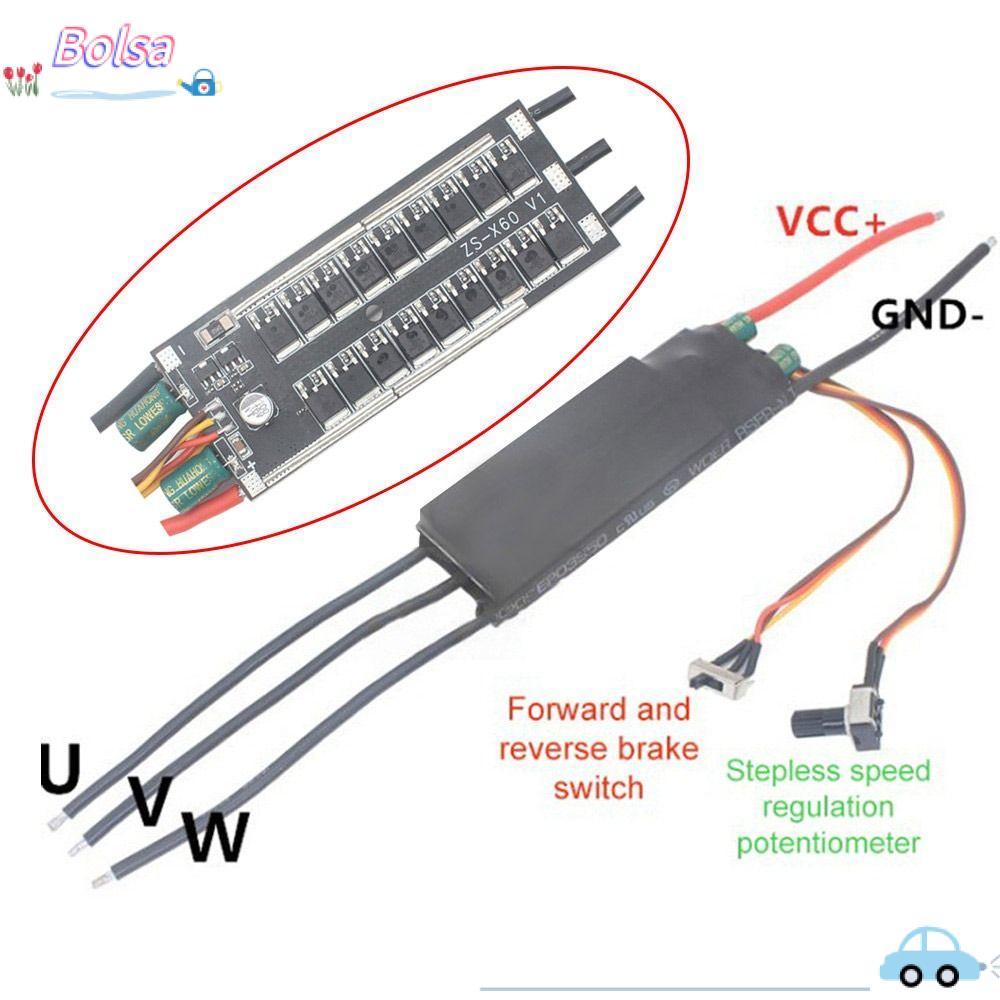 BOLSA มอเตอร์ไร้แปรงไดร์เวอร์, DC 6-24V 1000W BLDC Hallless DC มอเตอร์ไดรฟ์, Potentiometer ความเร็วส