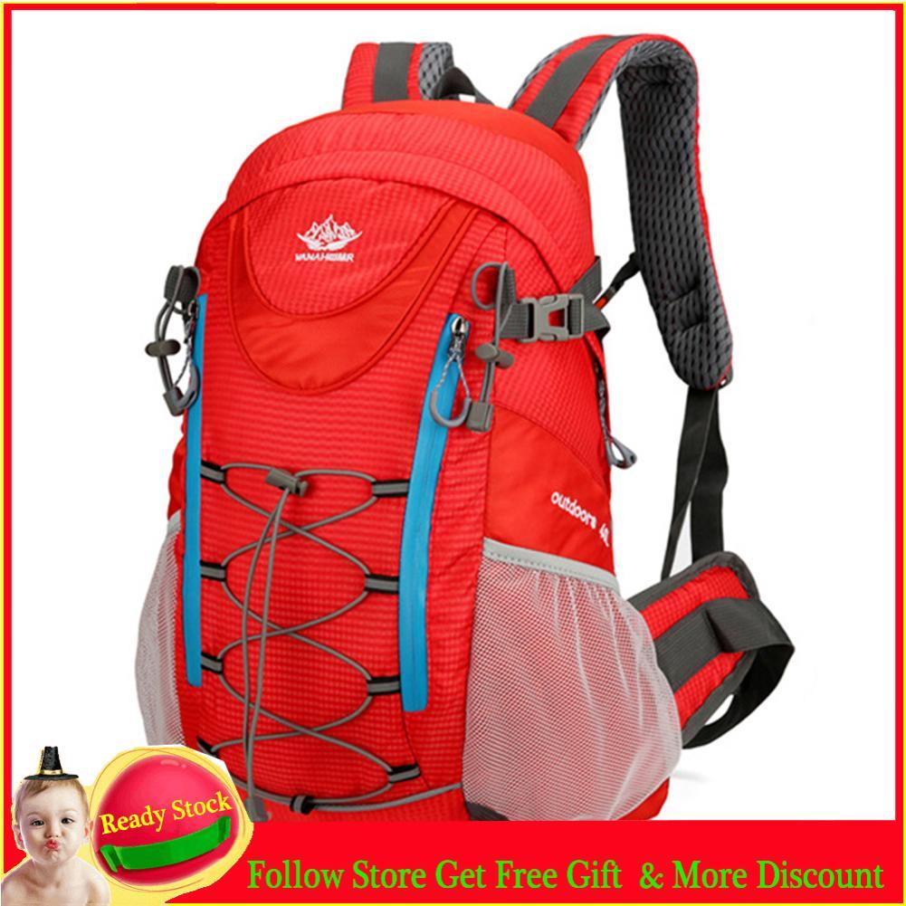punkstyle กระเป๋าเป้สะพายหลังเดินทางเดินป่า 40 ลิตรกลางแจ้งกันน้ำแคมป์ปิ้งเดินป่า Daypack เดิน