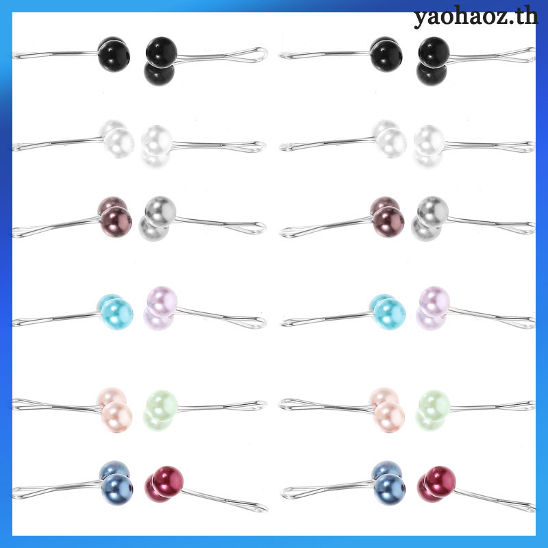 24 ชิ้น U-รูปผ้าพันคอเข็มกลัด Pin Headscarf มุสลิม Hijab Fixed Pin คลิป yaaohaoz