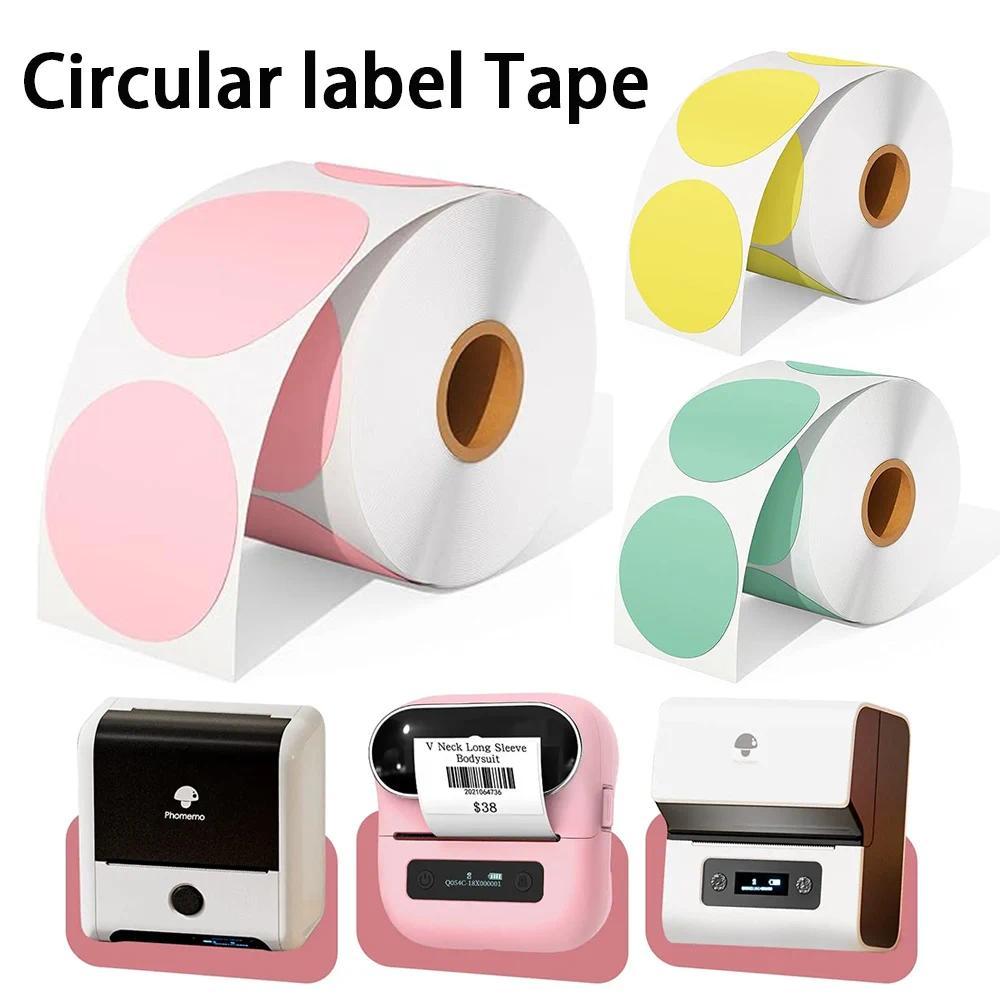 Multicolor Compatible Phomemo M110 M220 M200 Self-Adhesive Round/Square Thermal Paper E210 Marklife 