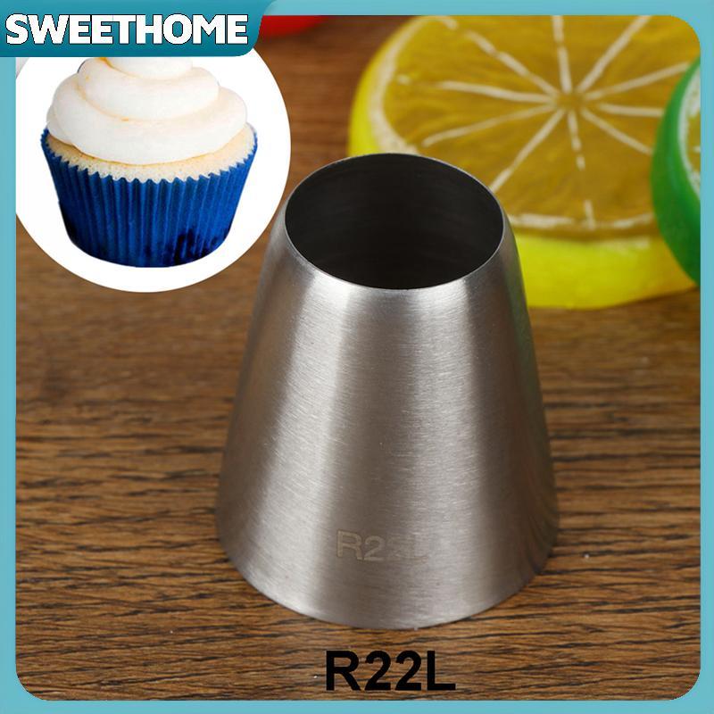 SWEETHOME R22L ปลายท่อกลม หัวฉีดตกแต่ง เคล็ดลับขนม เครื่องมือทําขนมเค้กฟองดอง