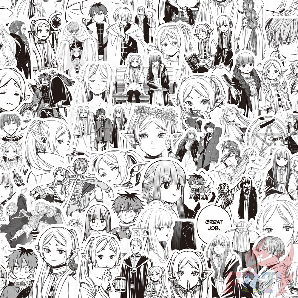 100ชิ้น/เซ็ต ❉ Frieren: Beyond Journeys End Series 02 Classical Black & White Stickers ❉ สติ๊กเกอร์ 