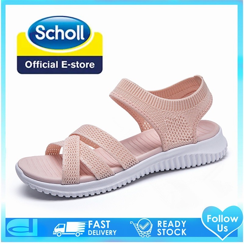 Scholl รองเท้าผู้หญิง scholl scholl scholl รองเท้าแตะชายหาดแบนผู้หญิง scholl Slides รองเท้า scholl ผ