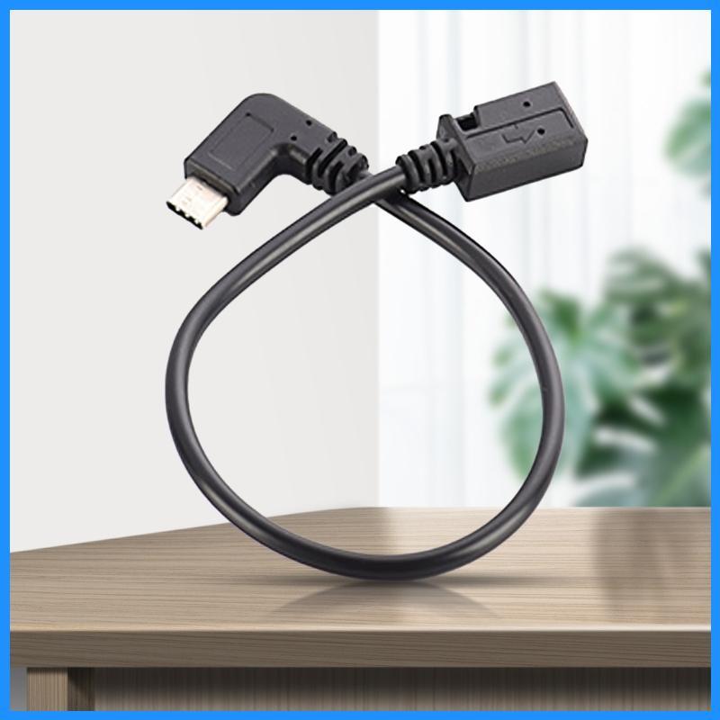 Luk 90 องศา Type C ถึง Mini USB Extension Cable Mini USB Female to USB C Male