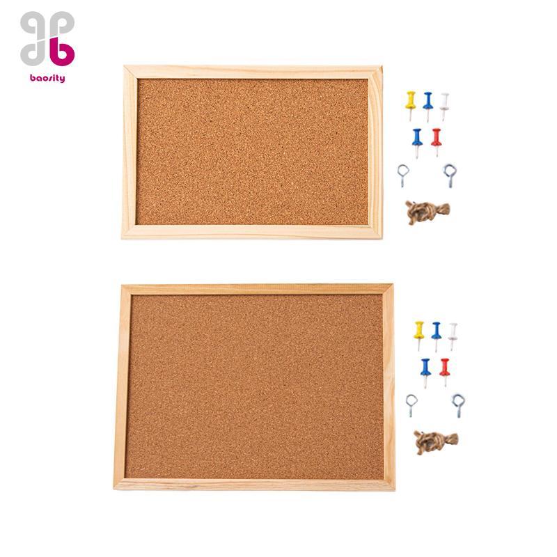 [Baosity] Cork Bulletin Board กระดานข้อความตกแต่งกระดานแสดงตกแต่งพร้อม Push Pins Photo Display Board Kitchen Cork Board