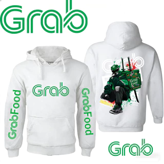 【HOT เสื้อฮู้ด】 เสื้อไรเดอร์ Grab เสื้อกันหนาว สกรีนลายตามแบบ แกร็บ ฟูด (GrabFood) M-3XL#25
