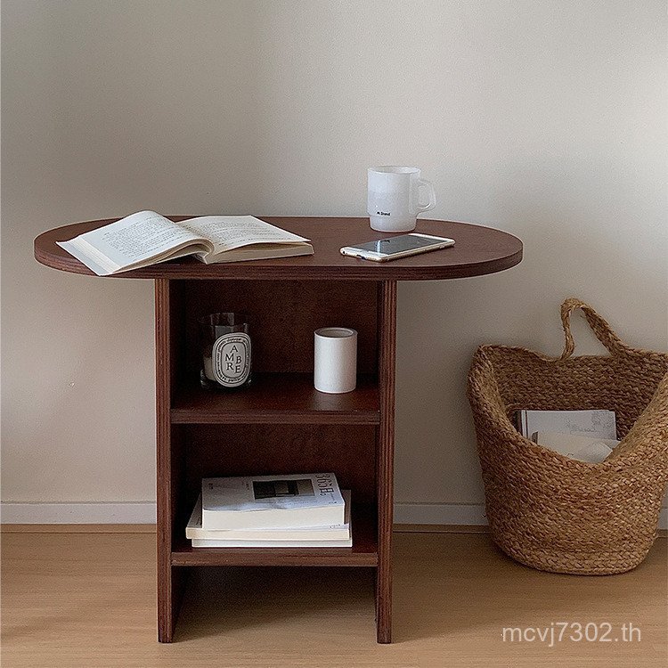 Insโต๊ะกาแฟด้านข้างตารางMaster RetroตารางMinimalistไม่สม่ําเสมอโต๊ะข้างเตียงมุมCafeขนาดกลางไม้เนื้อแ