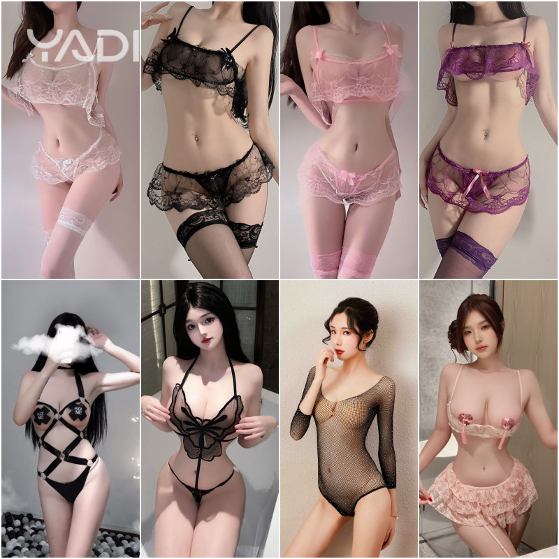 【YADI】เซ็กซี่ชุดนอน ไม่ได้นอน ลูกไม้ ซีทรู ผูกเชือก Sexy Lace เซท 2 ชิ้น พร้อมส่งจากไทย 💖🚀