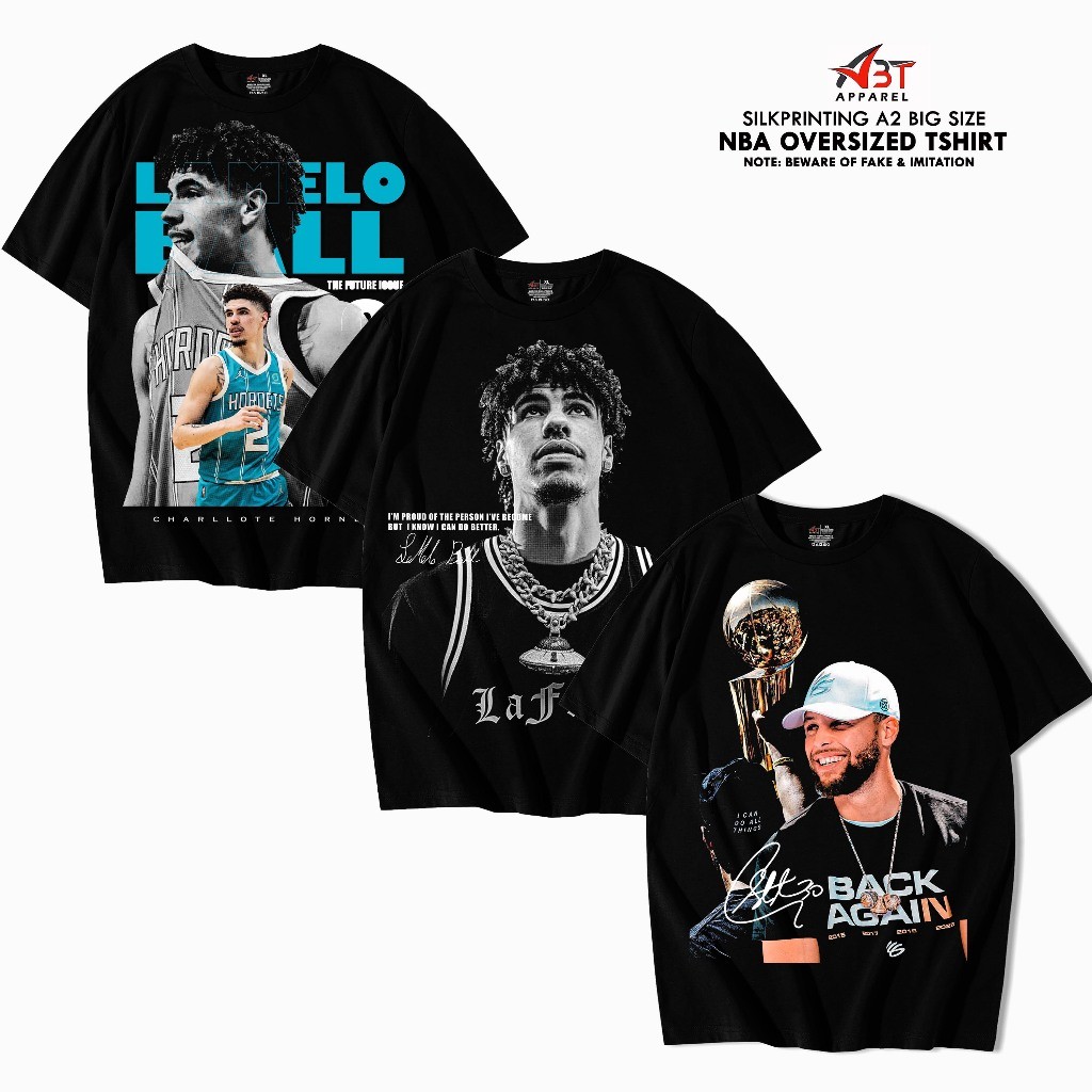 แฟชั่นABT Oversized Shirts NBA Bootleg Pro Club Unisex Men and Women T shirt American Size Cotton