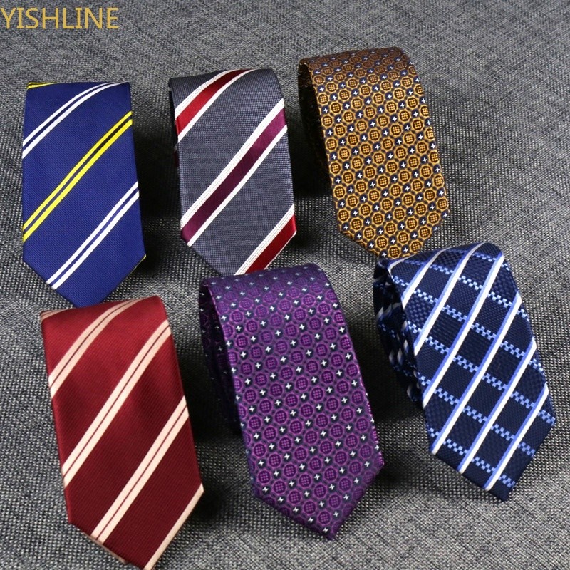 Man 6 ซม. Skinny Tie สําหรับผู้ชายแคบเนคไทดอกไม้ลาย Ties Slim สีฟ้าสีม่วงคอ Ties อุปกรณ์เสริม