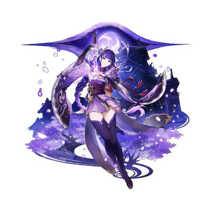 Genshin Impact Standee อะคริลิค Raiden Keqing Zhongli Nahida Ganyu - Raiden