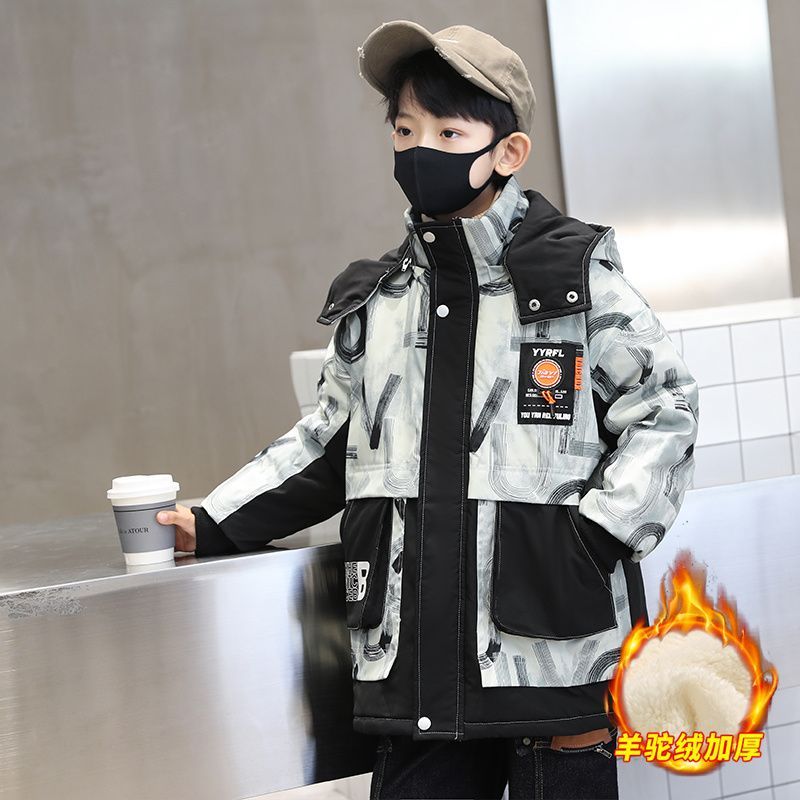 Cool Boys fashion2025 เสื้อแจ็คเก็ตสไตล์ใหม่ Plus หล่อ cod เด็กหนาใหญ่ฤดูใบไม้ร่วงเสื้อผ้าเด็กแจ็คเก