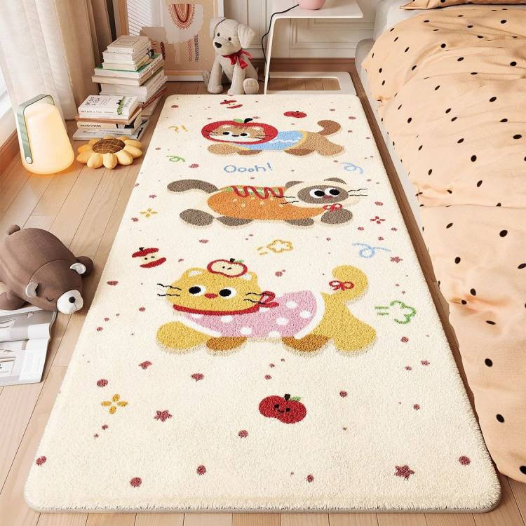 Bedside Cartoon Master Bedroom Bedside Carpet Room Carpet Bedroom Plush Room Home Living Room Thicke
