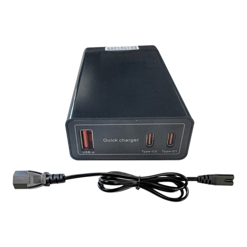 Doublebuy Universal Electric Bike Phone Fast Charger พร้อมพอร์ต C และ USB แบบคู่สําหรับ 36V ถึง 84V