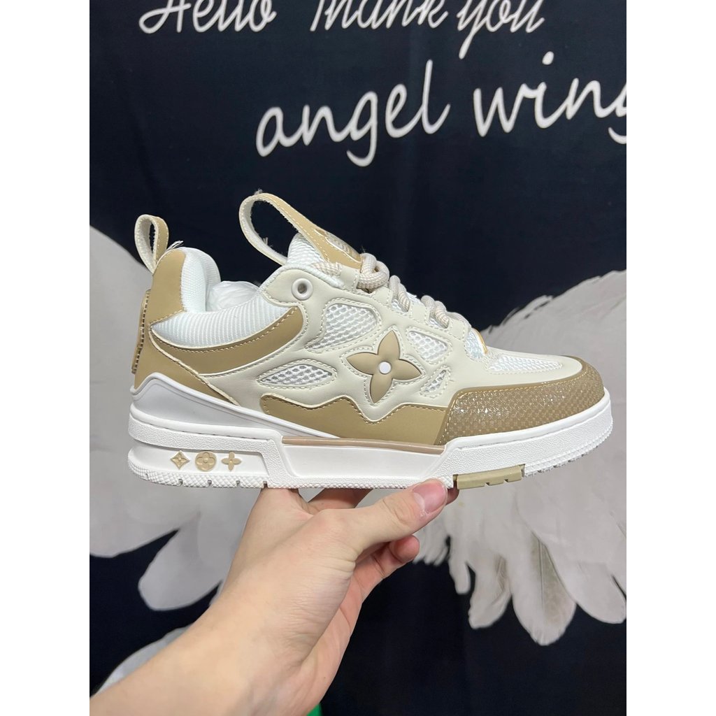 ใหม่ Louis Vuitton Louis Vuitton รองเท้าลําลองใหม่รองเท้ากีฬากันลื่นรองเท้าผ้าใบ