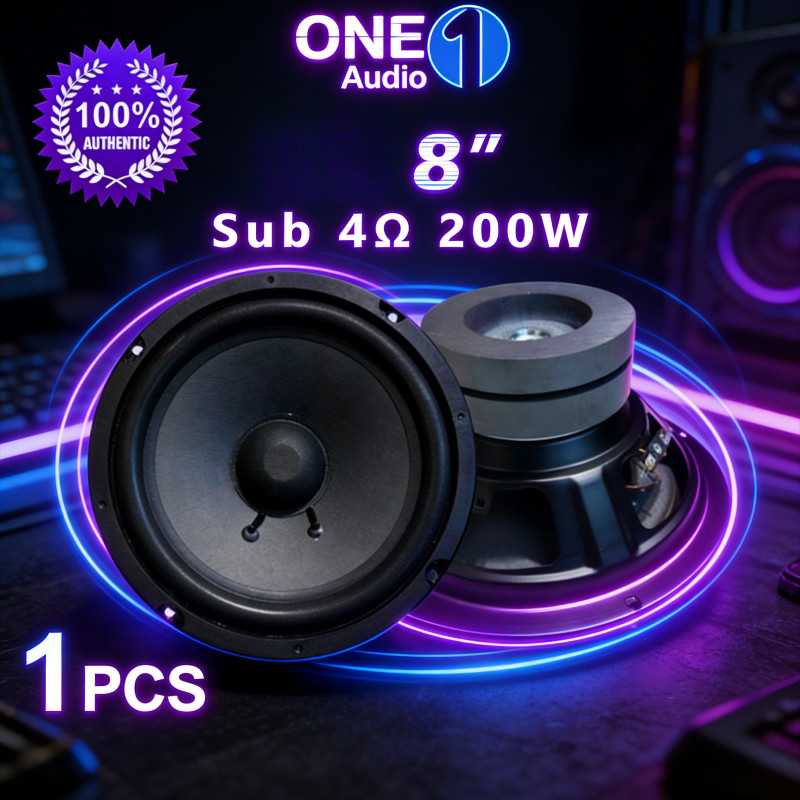 ซับวูฟเฟอร์ ดอกซับ 8 นิ้วเบส  HK 8 นิ้ว 4Ω 200W เหล็กปั๊ม เหล็กหล่อ วอยซ์คู่