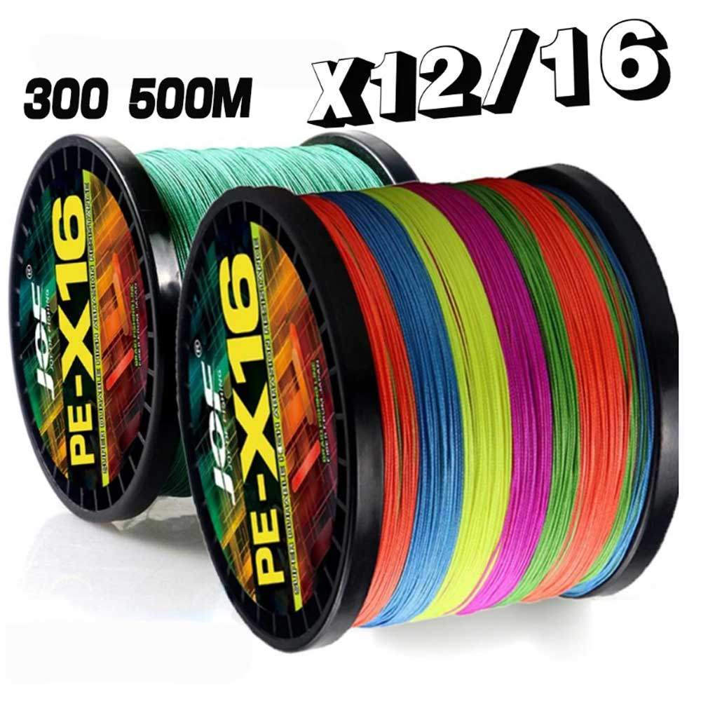 JOF 300M 16 Strands สายตกปลาถัก 100% PE Abrasion Resistance Sea Wire PE สายตกปลา