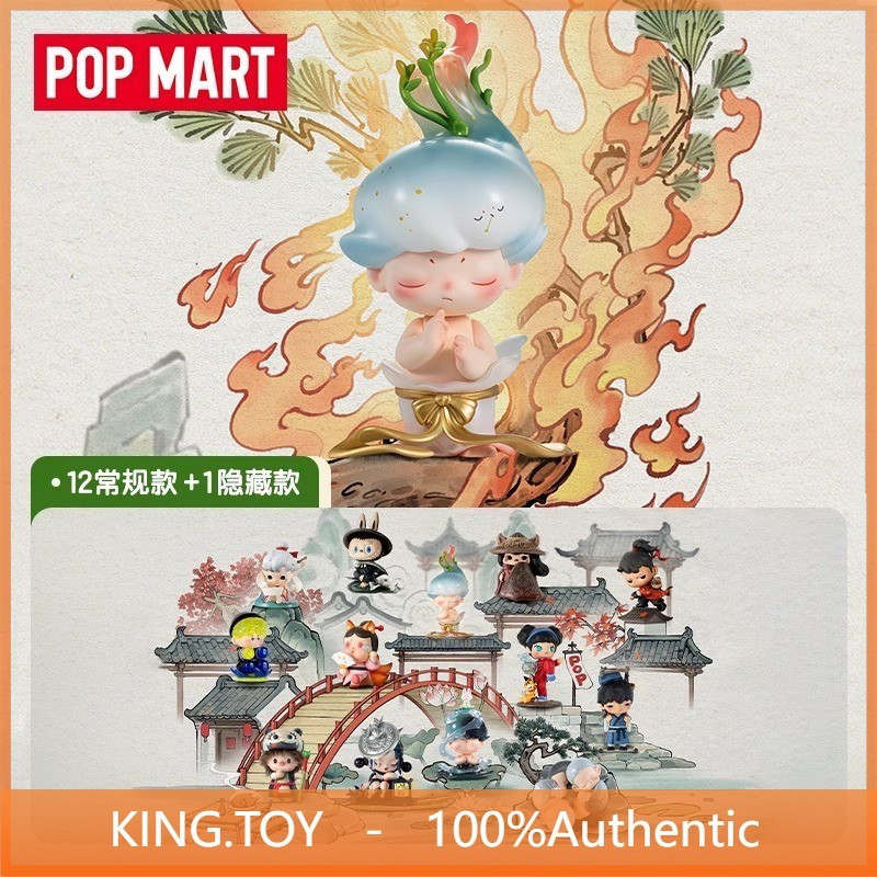 P POPMART POPMART Warriors Town 14th Anniversary Series Mystery Box ของเล่นรูปของขวัญ