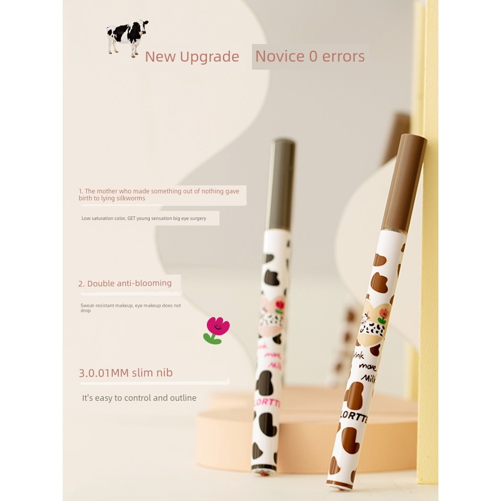 eyeliner อายไลเนอร์สีน้ำตาล FLORTTE/FLORTTE FLORTTE FLORTTE Fine Lying Silkworm Pen Liquid Eyeliner 