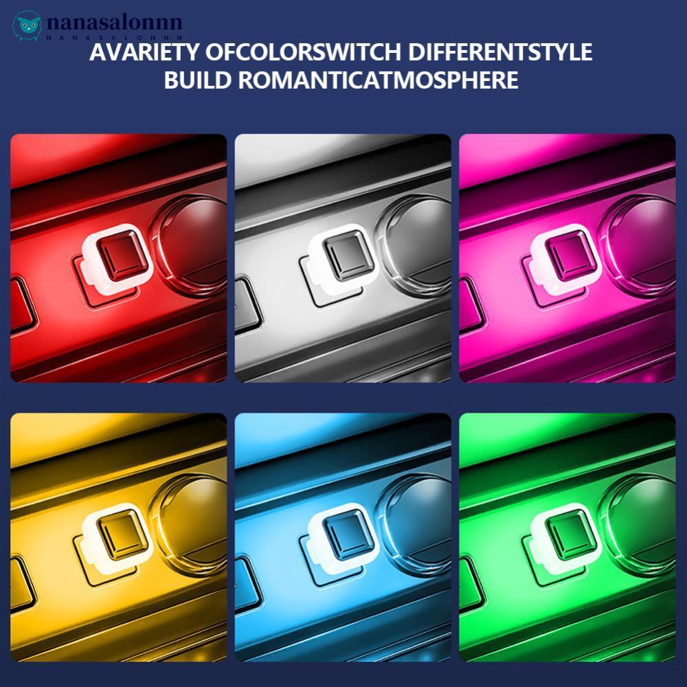 NANASALONNN 5V รถ USB LED Ambient Light บรรยากาศโคมไฟแบบพกพา Plug & Play สําหรับ Home Office คอมพิวเ